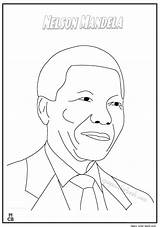 Mandela Nelson Coloring Pages Drawing Printable Famous People Getdrawings Getcolorings Color Print sketch template