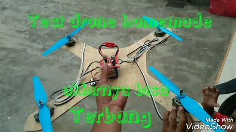 drone akhirnya bisa terbang drone buatan sendiri youtube