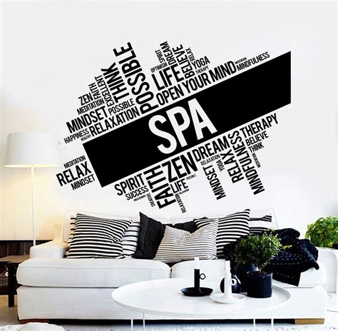 vinyl wall decal spa salon massage relax zen therapy stickers unique g
