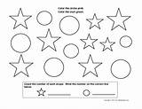 Shapes Stars Counting Circles Coloring Worksheet Pre Reviewed Curated sketch template