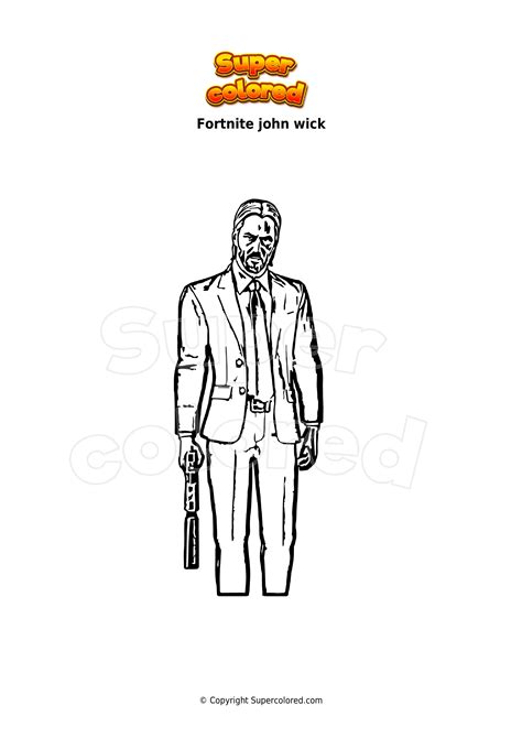 john wick fortnite coloring sheet