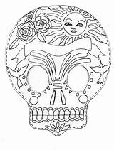 Coloring Breast Cancer Calaca Pages Color Printable Dia Muertos Los Sugar Skull Skulls Dead Comments sketch template