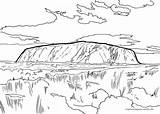 Uluru Ayers Ausmalbild Ausmalen sketch template
