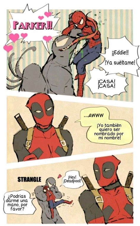 spideypool cómic [1] celos de venom personajes de marvel deadpool