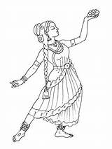 Danseuse Danseuses Coloriages Metiers Indienne Inde Danse sketch template