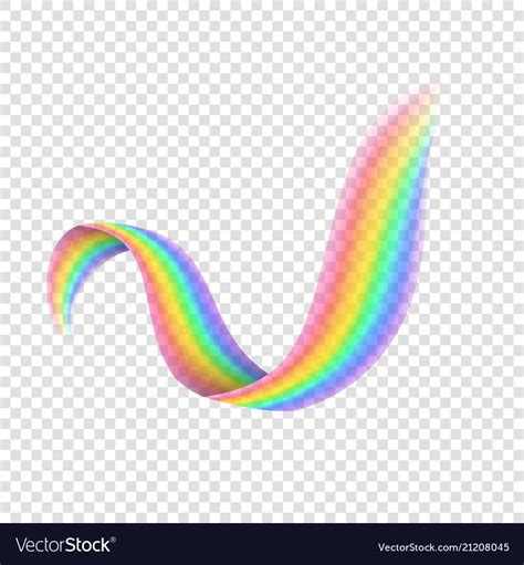 realistic rainbow  transparent background vector image