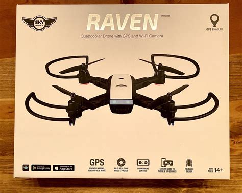 sky rider raven quadcopter foldable drone gps wi fi camera read descrptn ebay