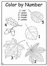 Fall Worksheets Preschool Leaves Kindergarten Color Number Preschoolers Teachersmag Activities Autumn Leaf Anyconv Coloring Lesson Pages Themed Plans Theme Related sketch template