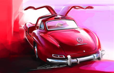 classic car paintings  behance