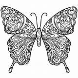 Mandalas Papillon sketch template