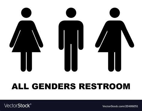 all gender restroom sign male female transgender vector image