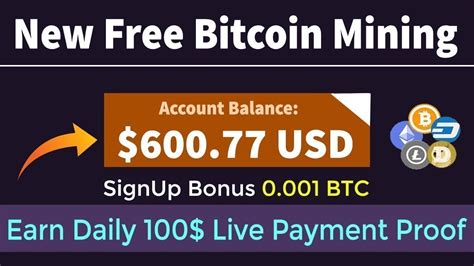 Free Bitcoin Mining Earn 35 Free Bitcoin Btc Earning Site Youtube