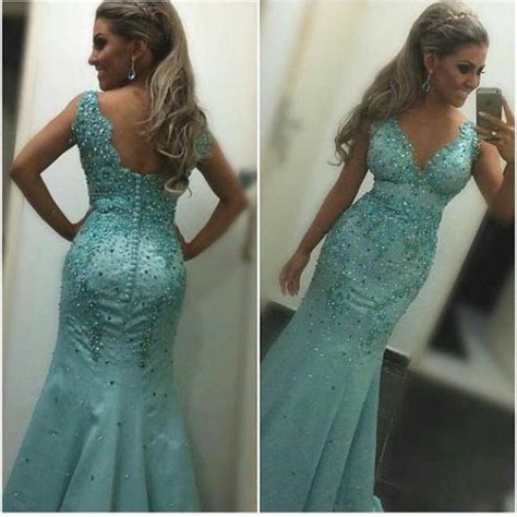 Tulle Long Mermaid Blush Pink Prom Dresses Gowns Formal Evening