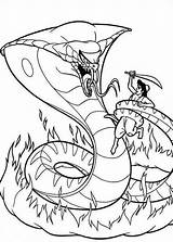 Aladdin Jafar Snake Fights Form Coloriages Villains Book Popular sketch template