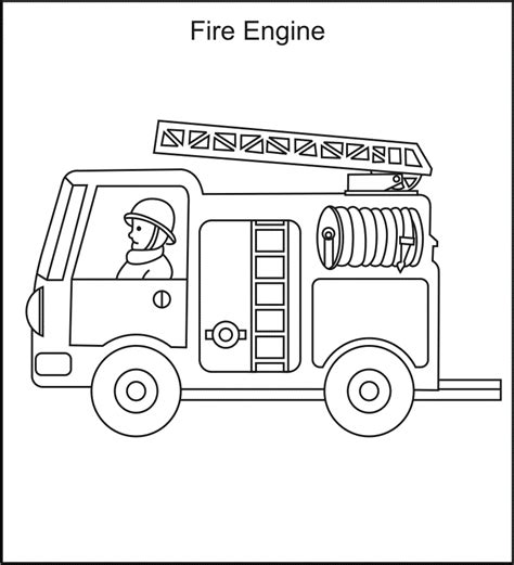 fire truck coloring pages    print