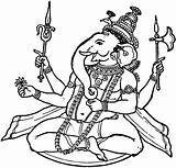 Hindu Clipart God Gods Clip Hinduism Coloring Pages Drawing Ganesh Colouring Cliparts Line Ganesha Ganesa Deities Library Vector Kids Ganpati sketch template