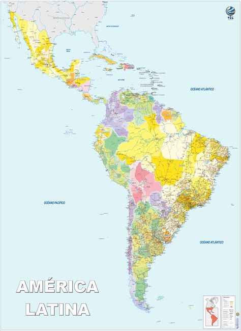 mapa de america latina politico flexible  rigido tec asociados