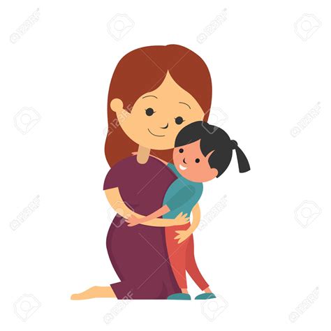 mother hugging daughter clipart clipground