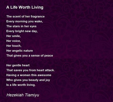 life worth living  life worth living poem  hezekiah tiamiyu