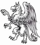 Griffin Tattoo Drawing Gryphon Designs Tattoos Mythical Celtic Clipart Greif Banner Artwork Fantasy Cliparts Creatures Illustration Freelance Sketch Getdrawings Tribal sketch template