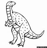 Iguanodon Dino Thecolor Kleurplaat sketch template