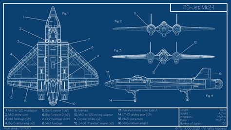 fighter jet blueprint