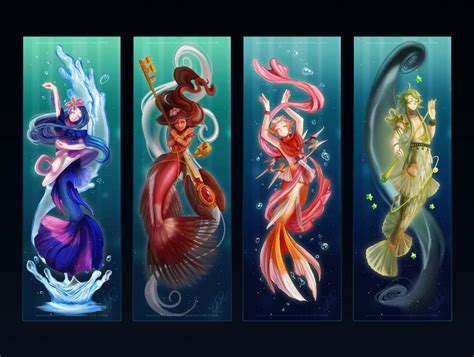 Mermaids And Mermen By Izince On Deviantart