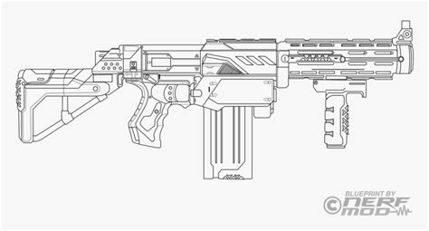 nerf gun coloring pages hd png  kindpng