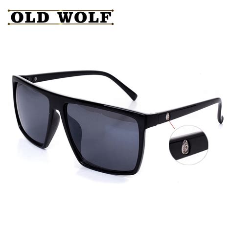 Old Wolf Fashion Man Sunglasses Men Brand Designer Mirror