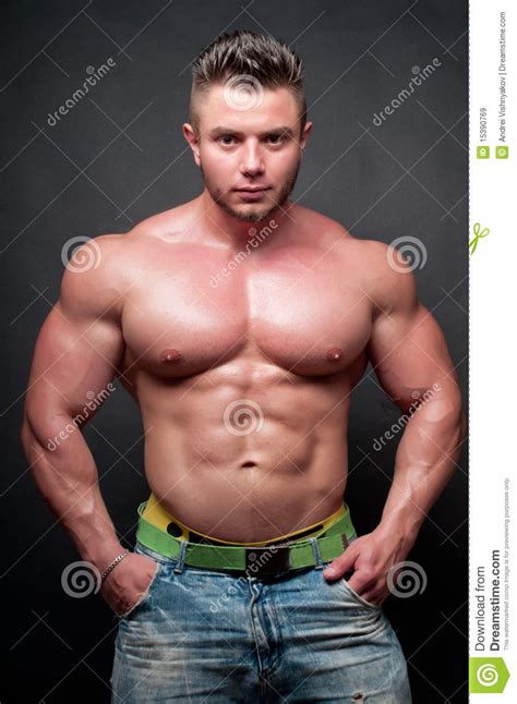 Male Bodybuilder Stock Image Image Of Torso Biceps