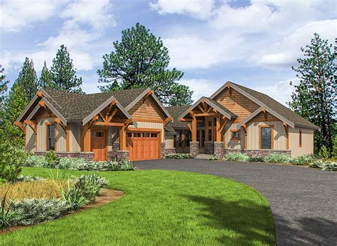 mountain craftsman   level living jd architectural designs house plans