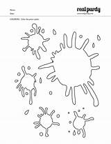 Coloring Paint Splatter Splats Splat Pages Splatoon Party Outline Printable Colouring Kids Purdy Real Cameo Silhouette Print Board Stencil Visit sketch template