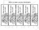 Grow Learn Bookmarks Classroom Coloring Poster Color When Preview sketch template
