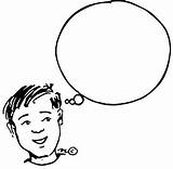 Thinking Clipart Thought Child Bubbles Bubble Think Clip Speech Boy Gif Student Choose Board sketch template