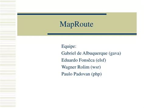 maproute powerpoint    id