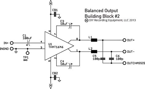 operational amplifier unbalanced  balanced audio signal conversion electrical engineering