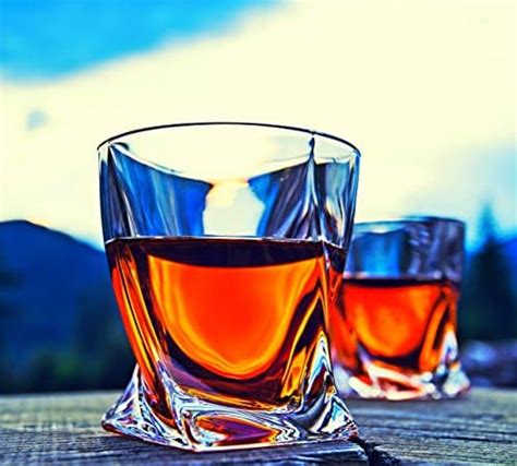 Venero Crystal Whiskey Glasses Set Of 4 Scotch Glasses In