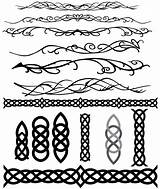 Celtic Vector Elvish Flourish Border Decoration Tattoo Elven Knot Designs Vectors Band Patterns Decor Viking Symbols Knots 123freevectors Tattoos Tribal sketch template