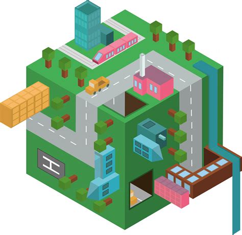 isometric city  behance