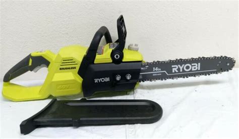 Ryobi Ry40503 40v Electric 14 Inch Brushless Chain Saw Chainsaw Ln Ebay