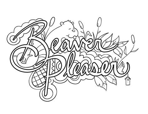 beaver pleaser coloring page by colorful language © 2015 posted with
