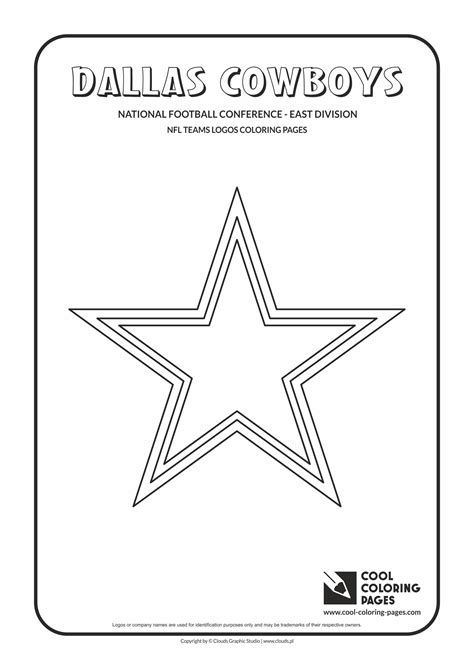 cool coloring pages dallas cowboys nfl american football teams logos