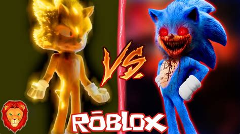 Super Sonic La Pelicula Vs Sonic Exe La Pelicula En Roblox
