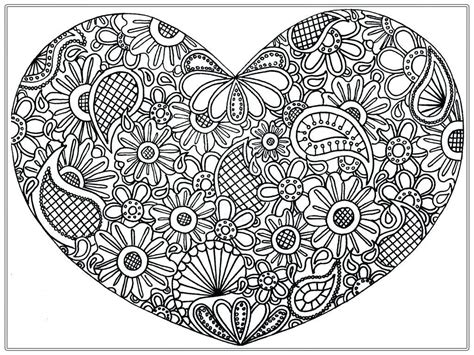 detailed heart coloring pages heart coloring pages printable