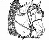 Clydesdale Coloring sketch template