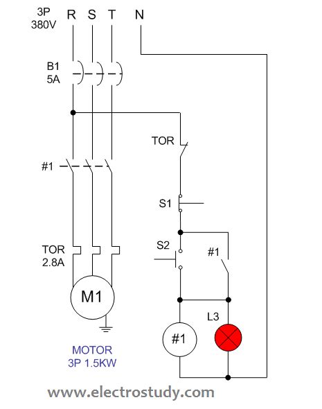 wiring diagram single motor  start stop switch electrostudy