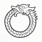 Ouroboros Celtic Norse sketch template