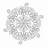 Zendoodle Mandala Circular Zentangle Radial Nero Disegno Colorazione Dello Radiale sketch template