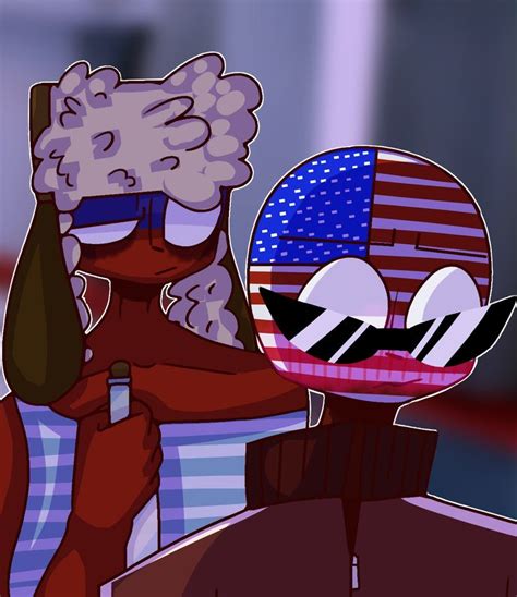 a cartoon character holding a mirror with an american flag on it