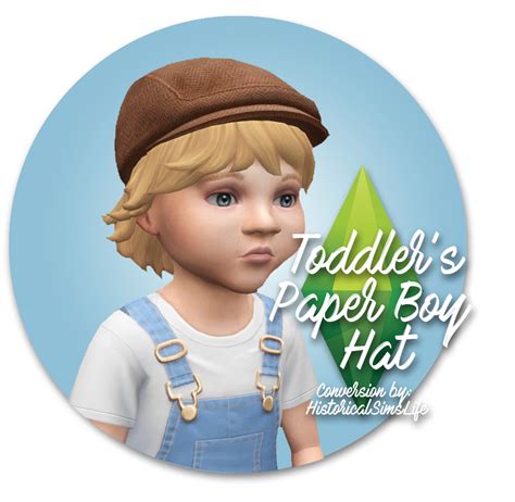 ts toddlers paper boy hat conversion history lovers sims blog